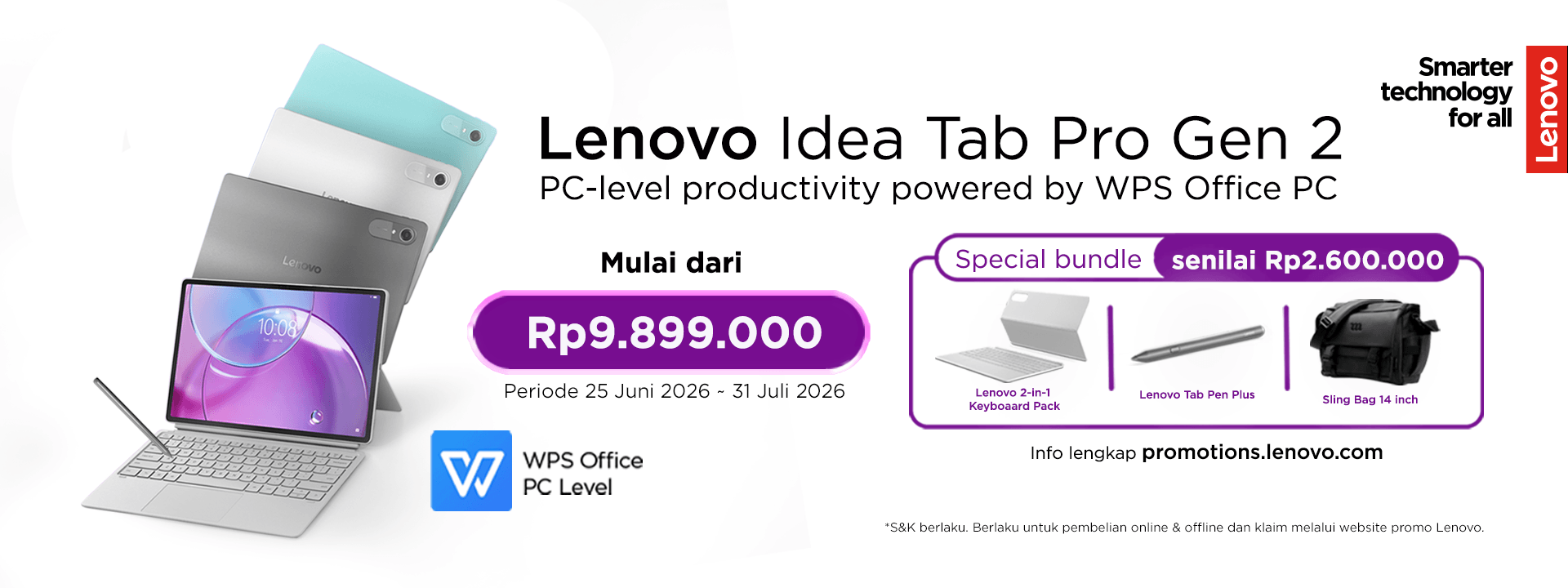 Promo Lenovo Idea Tab Pro Gen 2