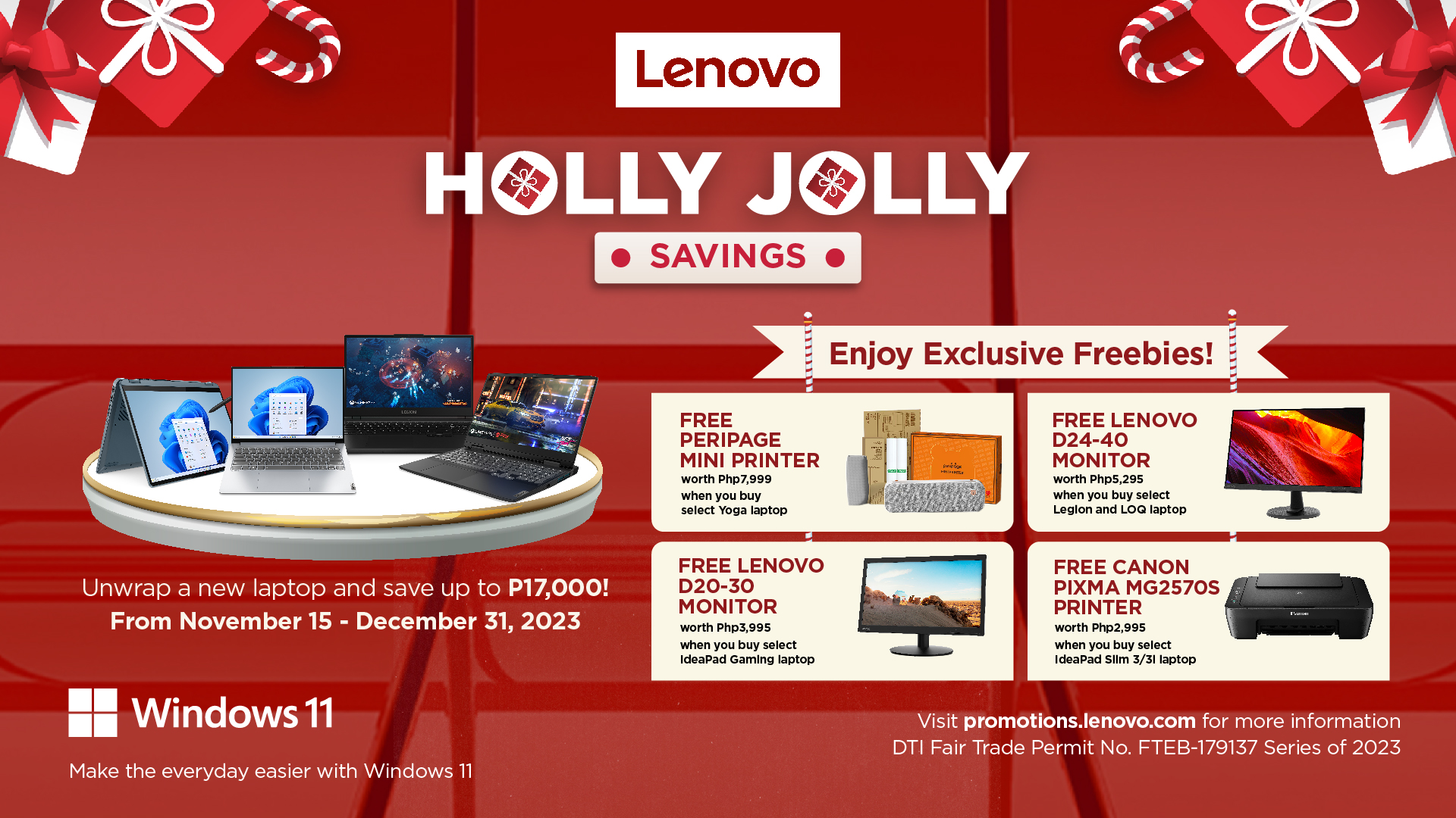 Lenovo Holly Jolly Savings Promo 2023
